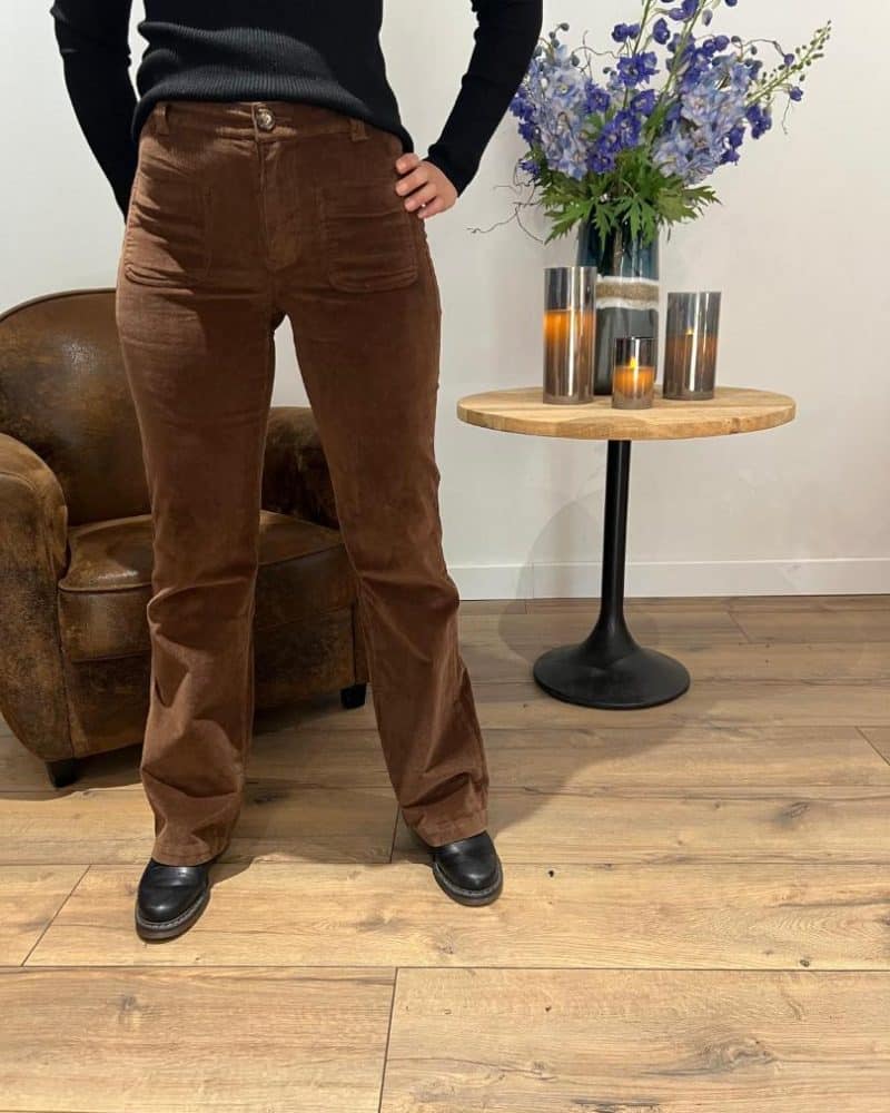 Pantalon VELOURS Marron