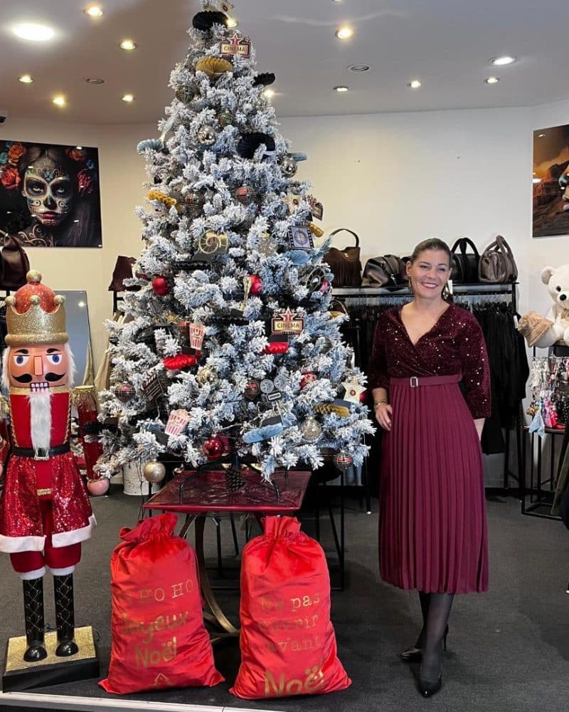 Robe longue plissé Bordeaux