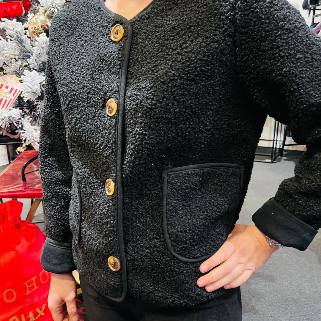 Veste BOUCLETTE Noir – Image 2